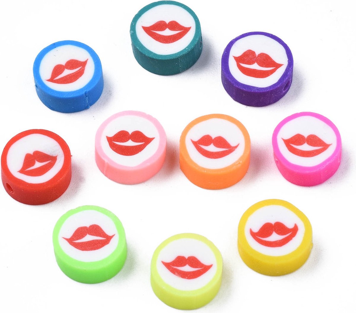 Pop | KATSUKI Polymeer Fimo kralen CANDY Assorti KUS Lips Kawai 50 stuks mix (±10mm) POP0202